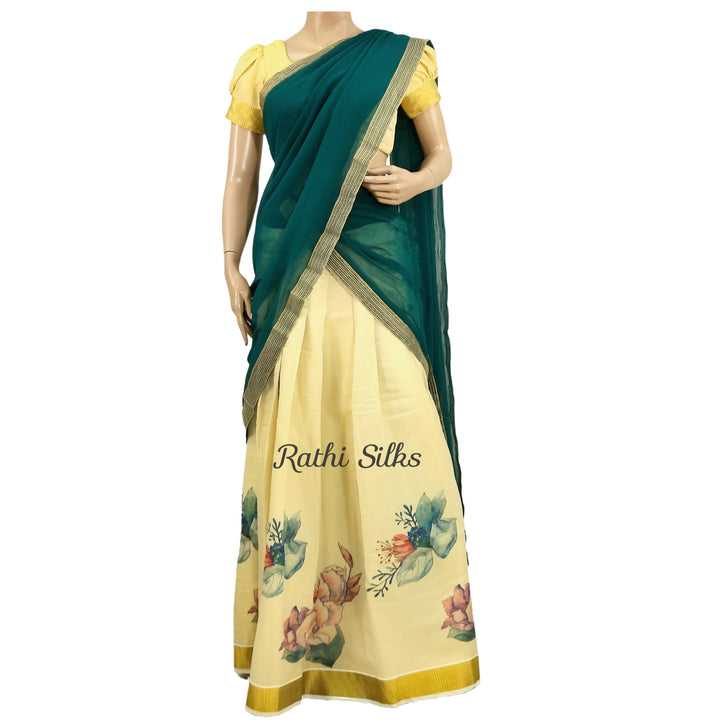 Kerala Printed Half Saree