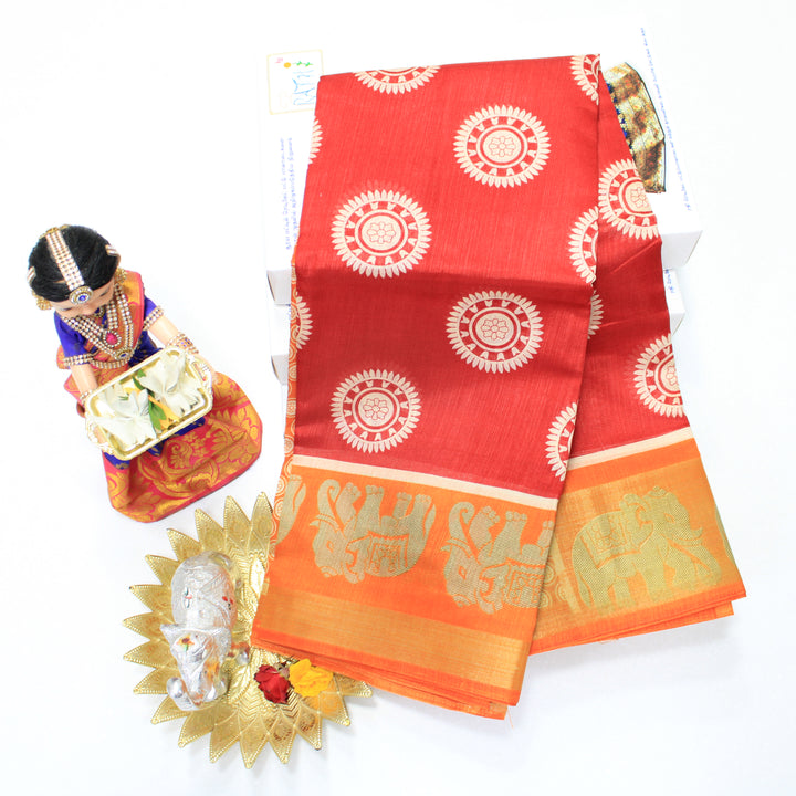 Semi Chanderi Cotton Saree