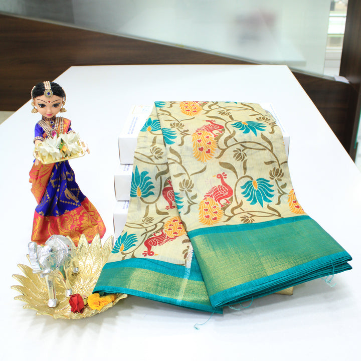 Semi Chanderi Cotton Saree