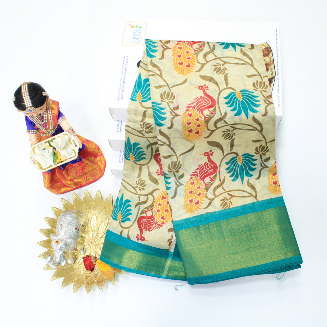 Semi Chanderi Cotton Saree