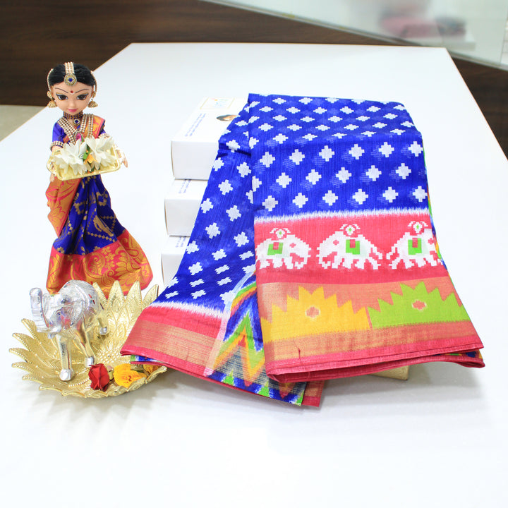 Semi Chanderi Cotton Saree