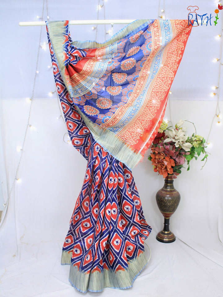 Semi Chanderi Cotton Saree