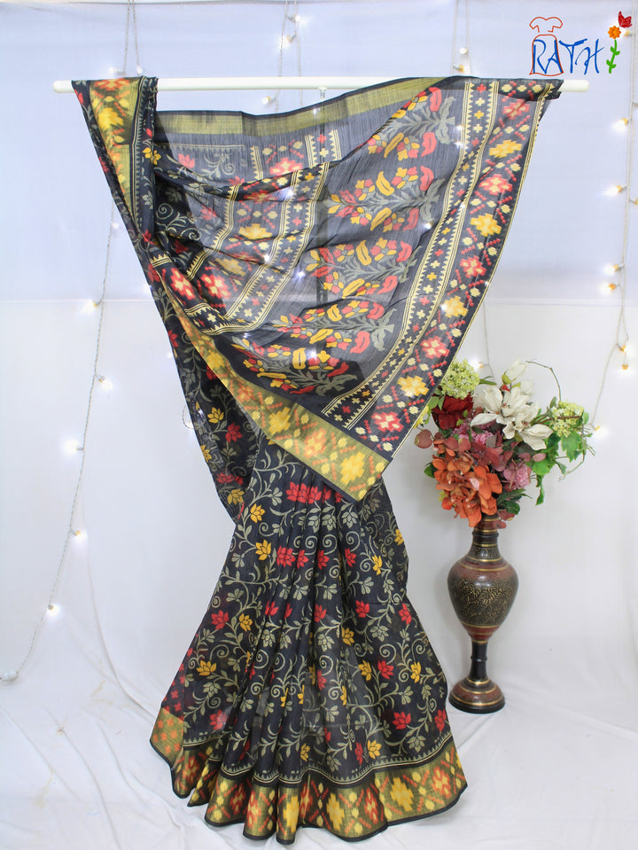 Semi Chanderi Cotton Saree