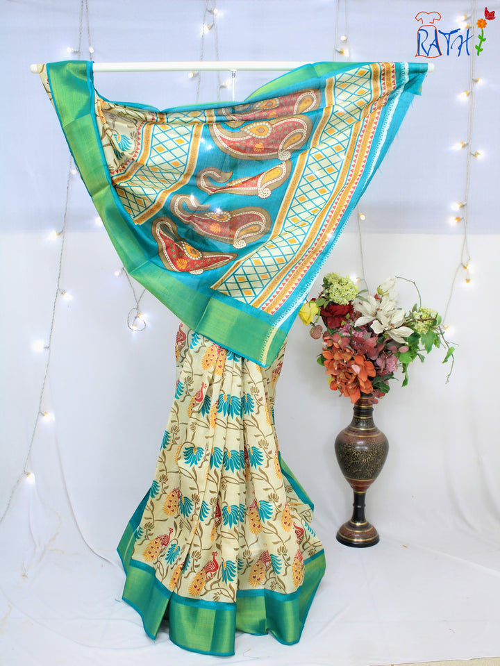 Semi Chanderi Cotton Saree