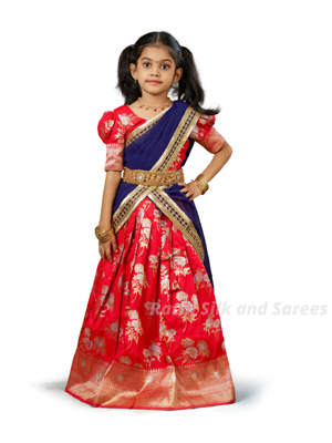 Kids Designer Half Saree – Rathi Silks